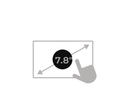 An icon of a hand interacting with a 7" Touch Screen.