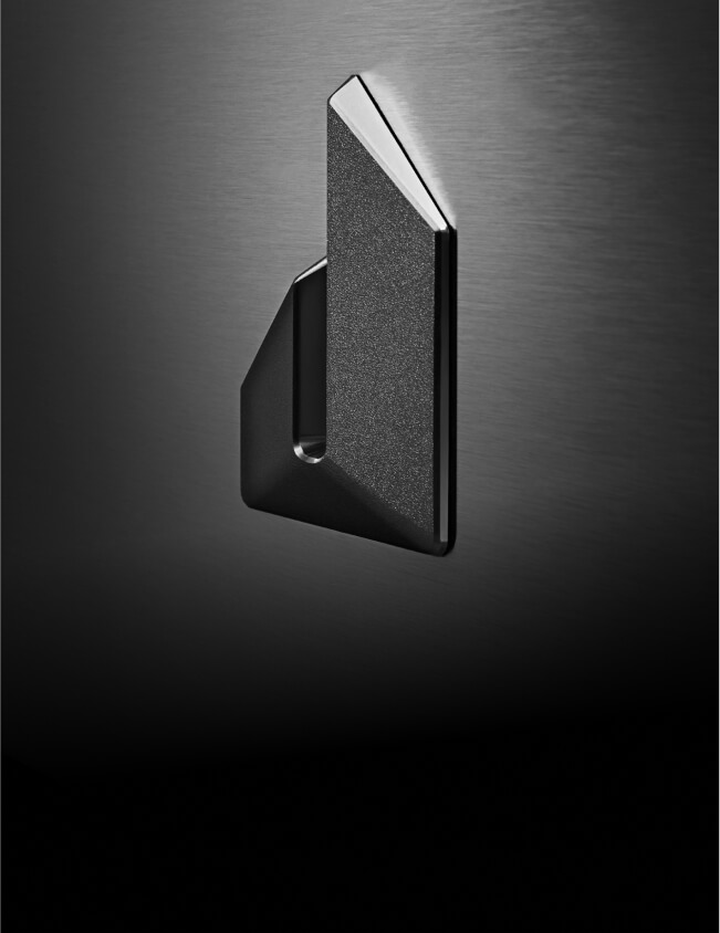 The Defiant J badge on a RISE™ Wall Oven. The Defiant J badge on a RISE™ Wall Oven.