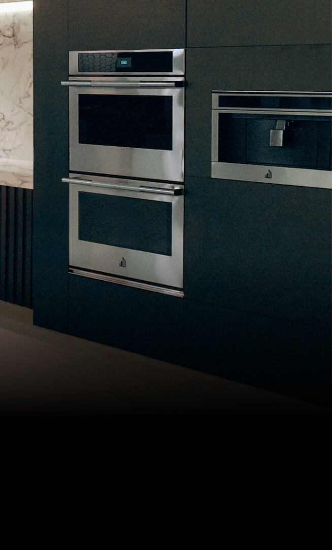 A JennAir® Double Wall Oven in a kitchen. A JennAir® Double Wall Oven in a kitchen.