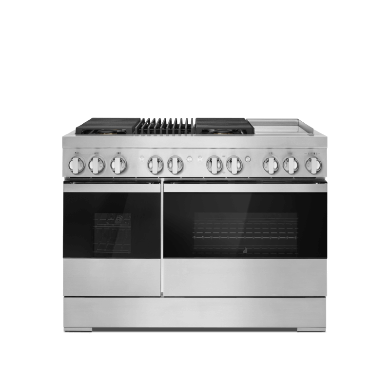 A JennAir® NOIR™ Professional-Style Range.