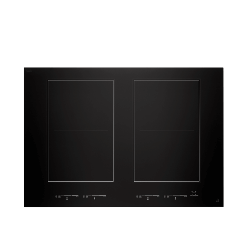 A JennAir® Oblivion Glass Induction Cooktop.