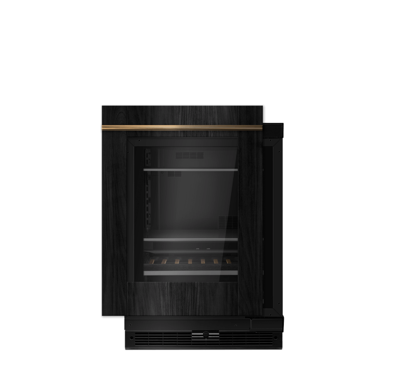 A JennAir® Panel-Ready Beverage Center.
