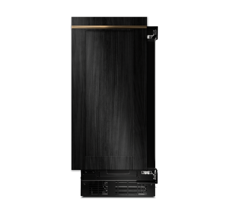 A JennAir® Panel-Ready Ice Machine.
