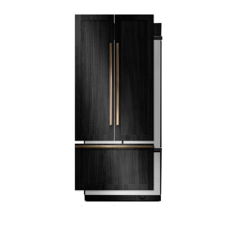 A JennAir® Panel-Ready Built-In Bottom Freezer Refrigerator.
