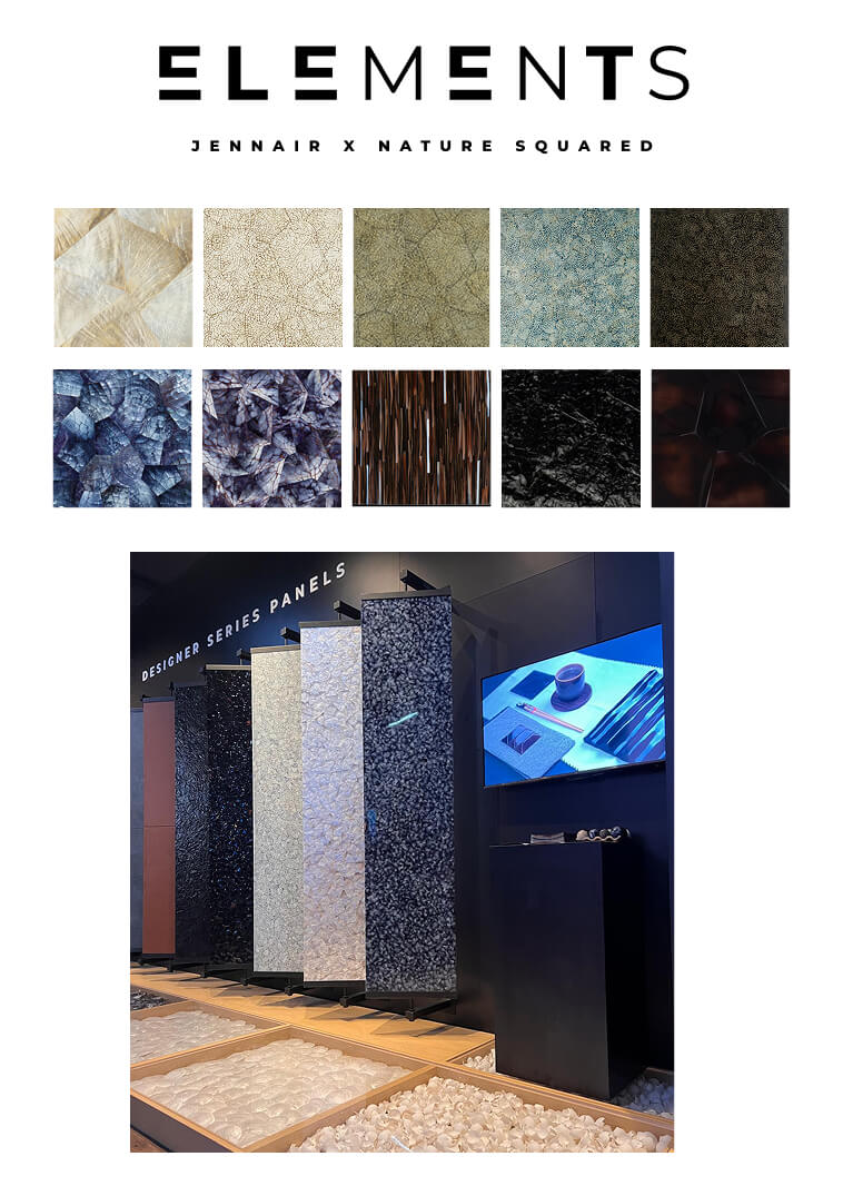The Element Collection panels and the display of the new panels at KBIS 2025. 
