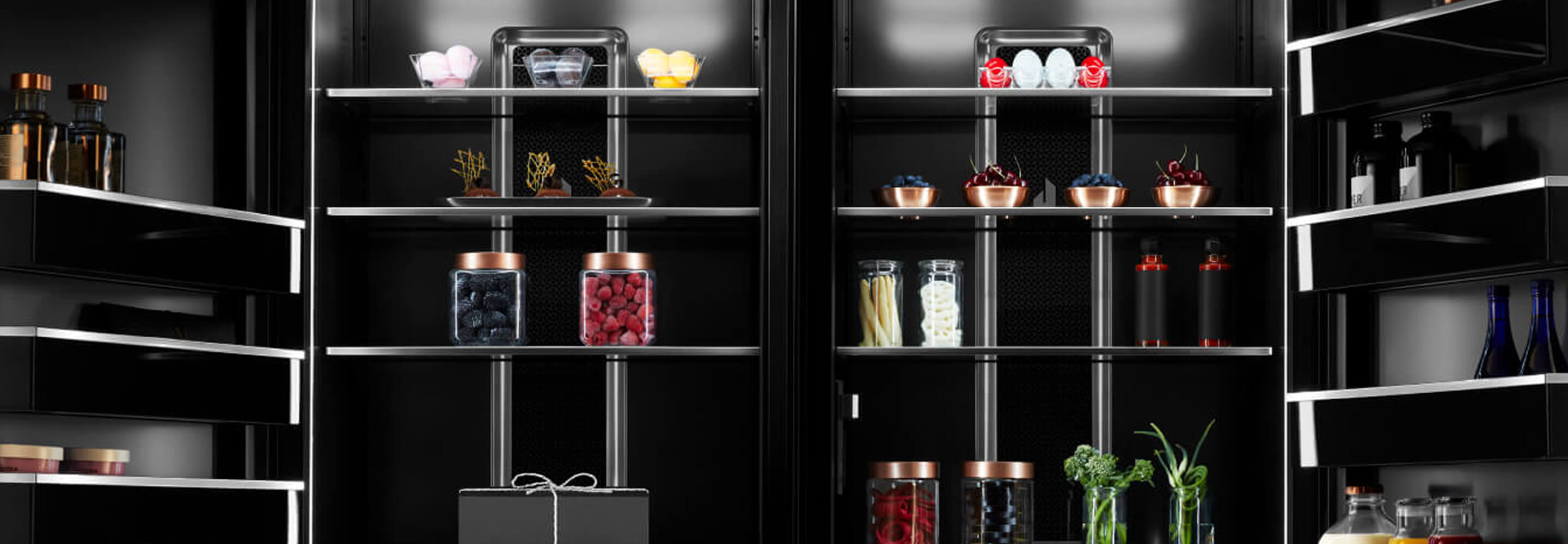 A JennAir® Column Refrigerator with SlimTech™ technology. A JennAir® Column Refrigerator with SlimTech™ technology.