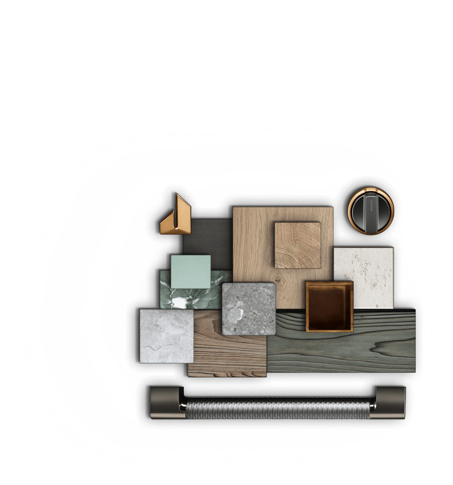 A palette of materials.