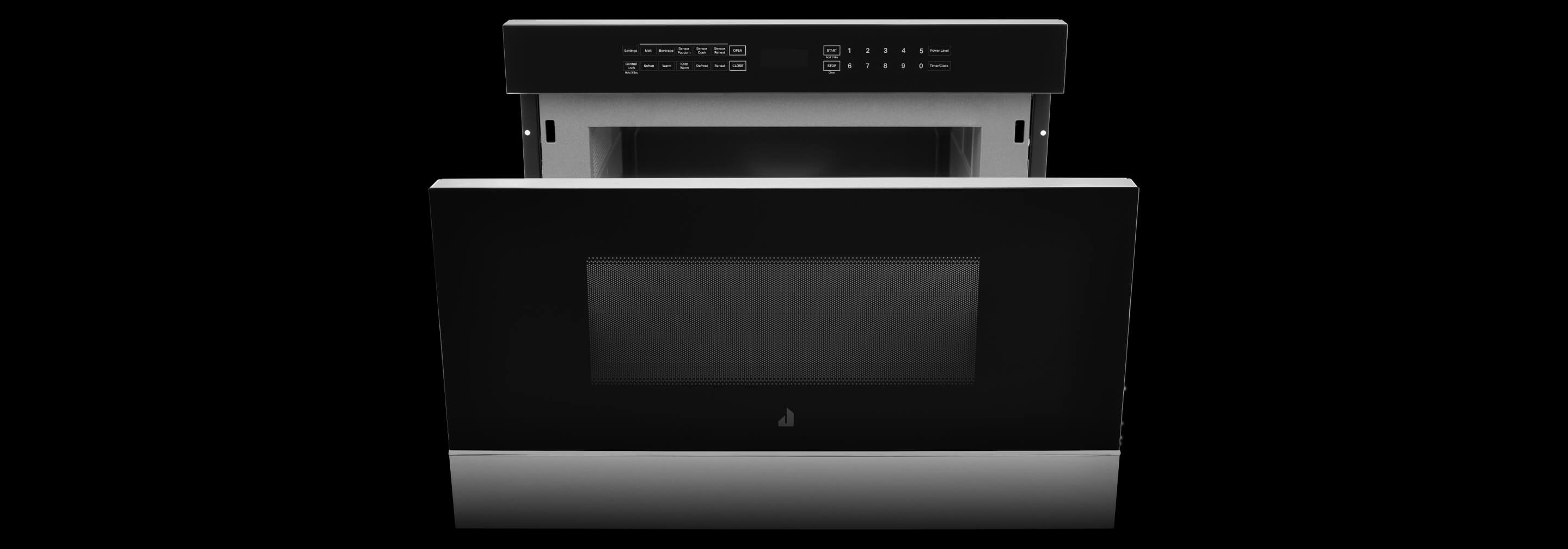 A JennAir® Microwave Drawer opened.