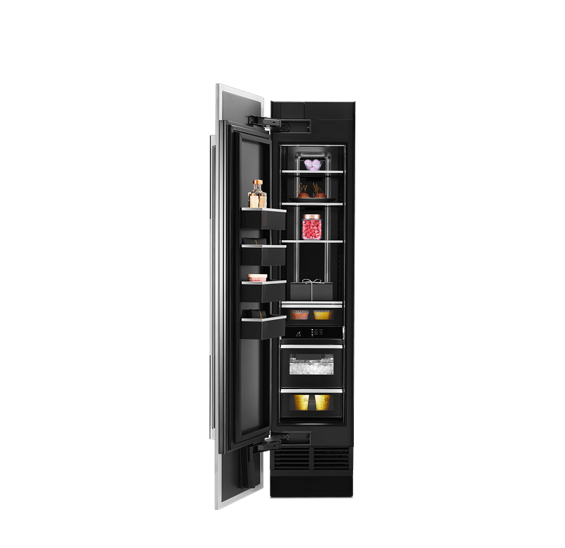 A 18" Panel-Ready Built-In Column Freezer, left swing