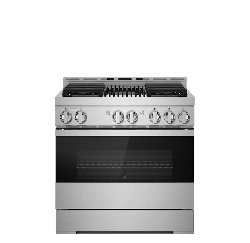 A 36" NOIR™ Gas Professional-Style Range with Grill