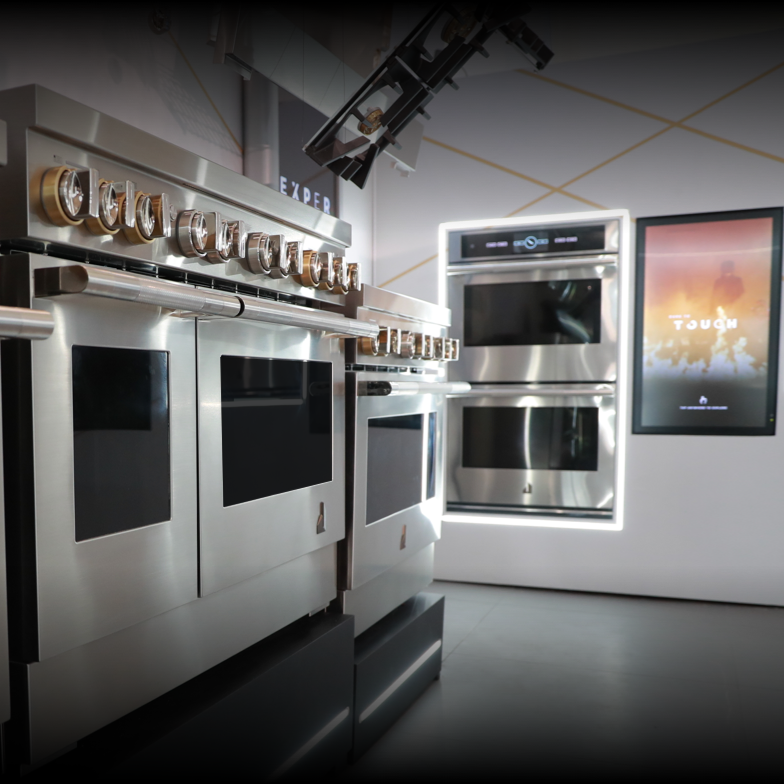 JennAir appliances in a showroom.