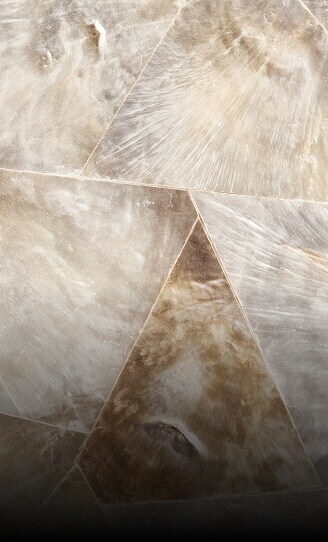 A close up of the texture of Capiz Copper