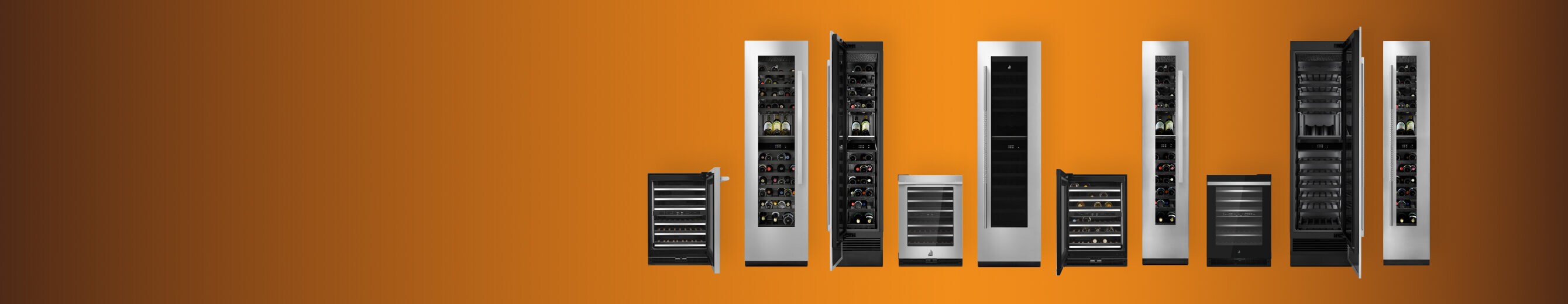 A set of JennAir® wine refrigerators