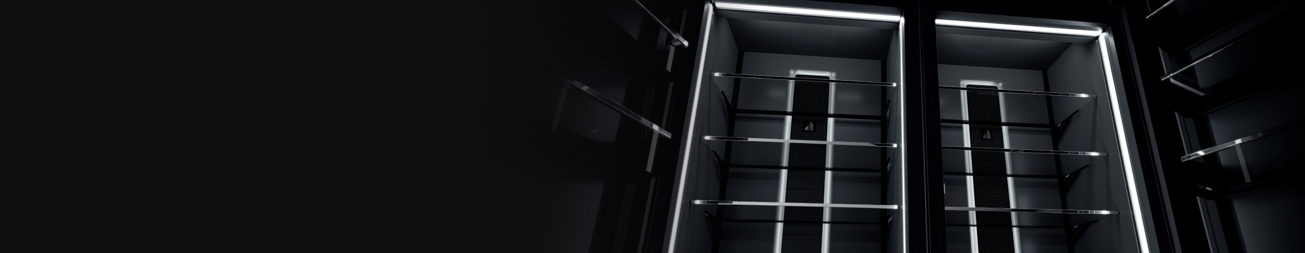 A pair of JennAir® Columns open.