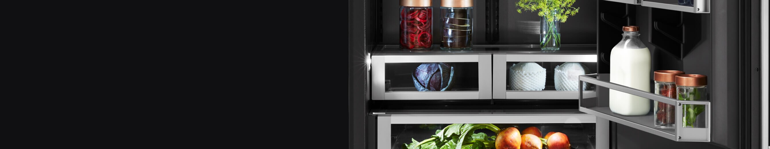 The inside of a JennAir® 36-inch Refrigerator
