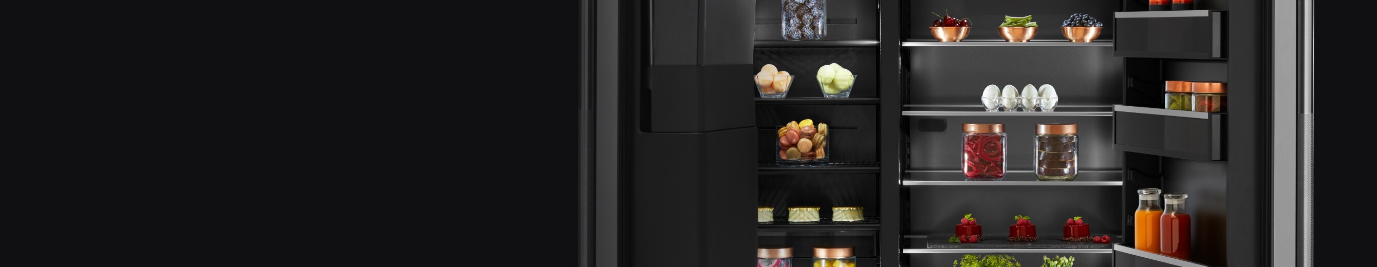 The inside of a JennAir® 48-inch Refrigerator
