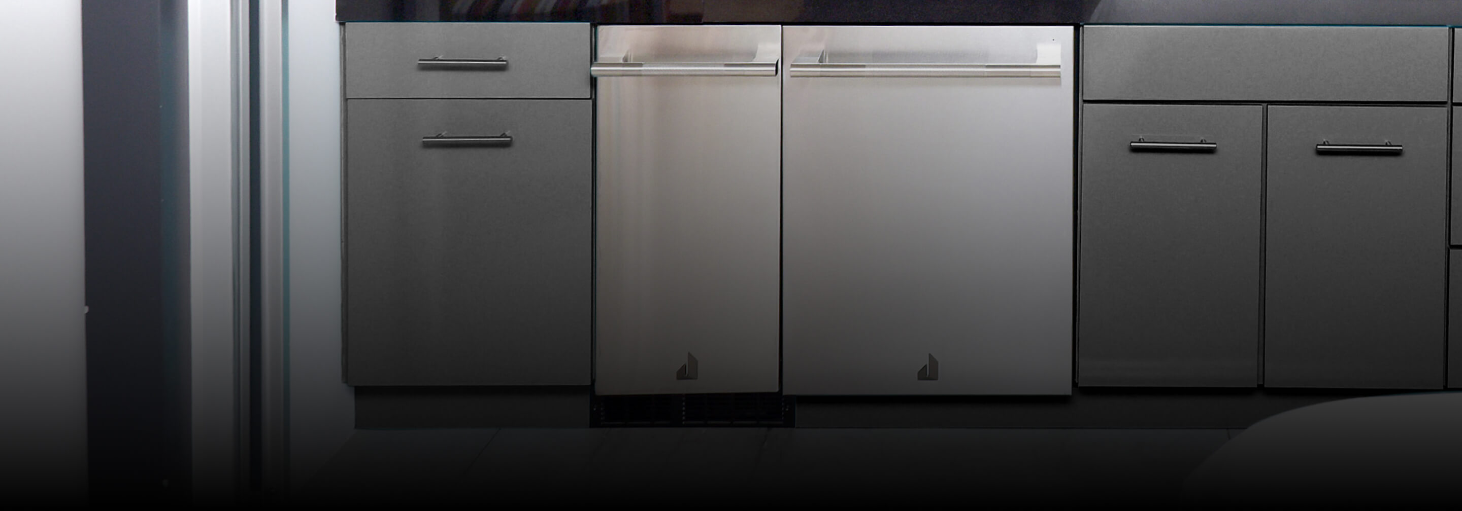 An ice maker installed in a luxury home.