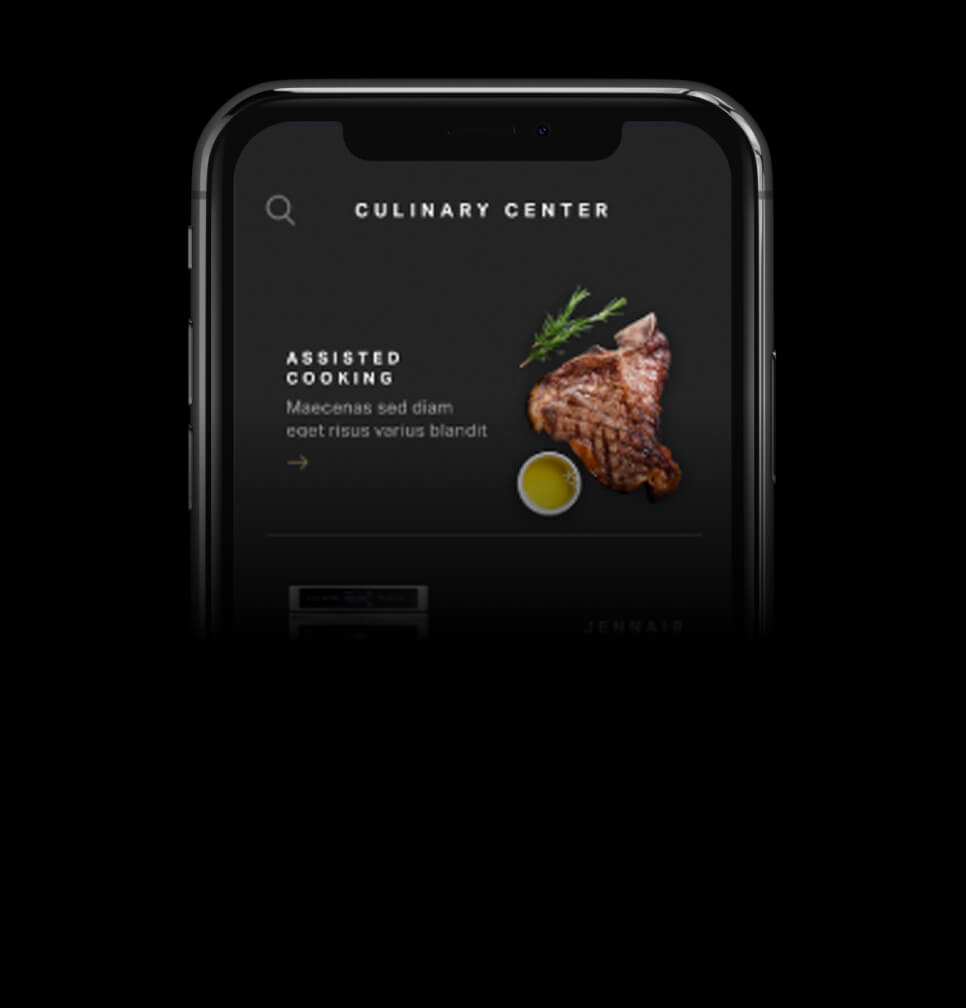 A recipe shown on the JennAir® app.