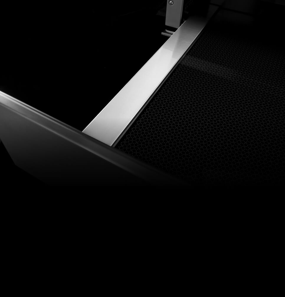 The warming drawer, fully extended.