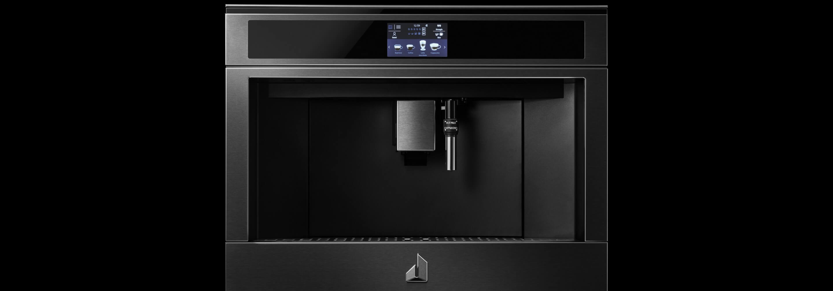 The JennAir® 24-inch built-in coffee maker.