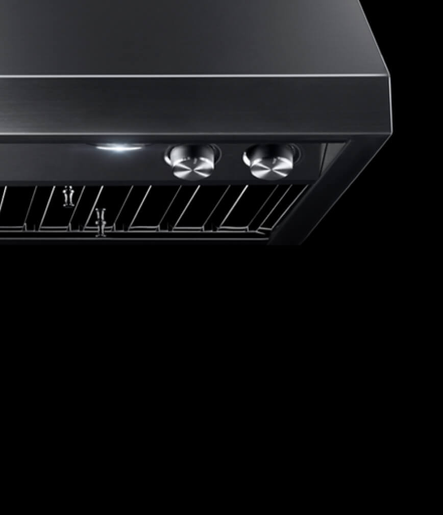 Part of an under cabinet ventilation hood.