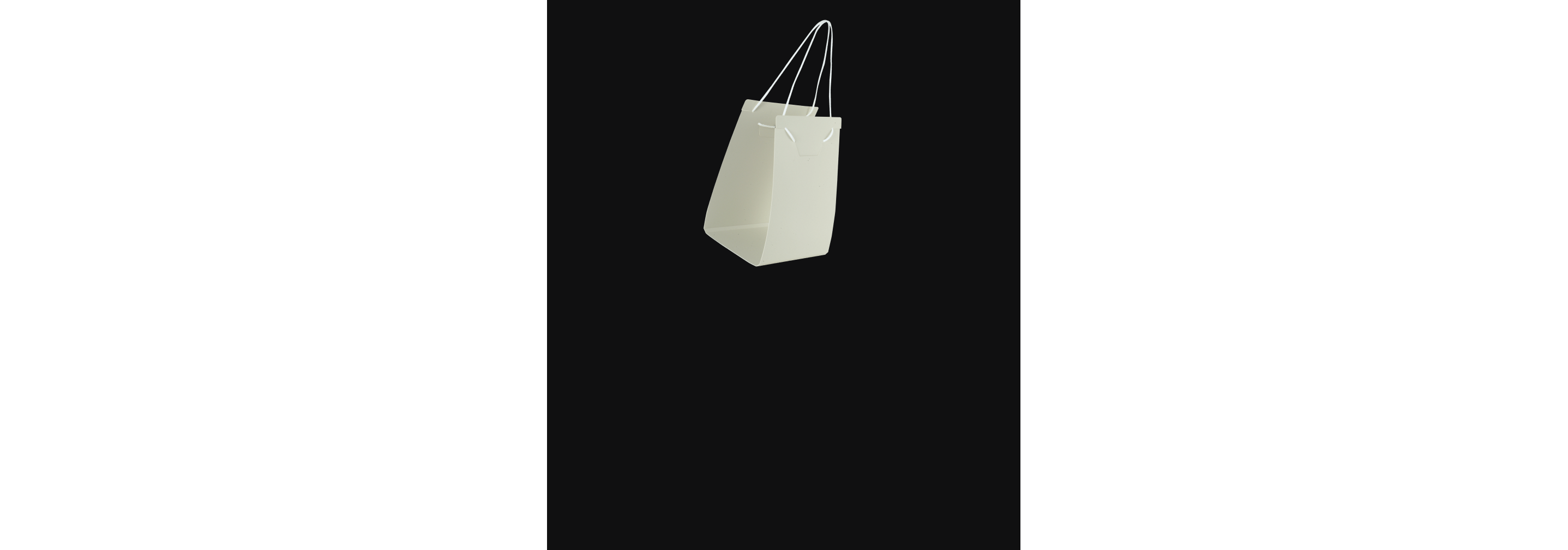 Bag caddy isolated on a black background.