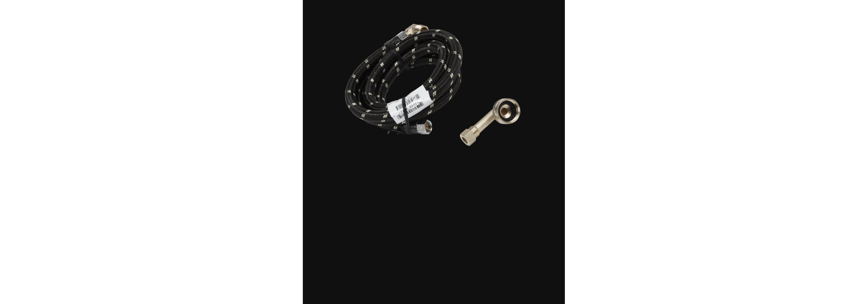 A water line isolated on a black background.
