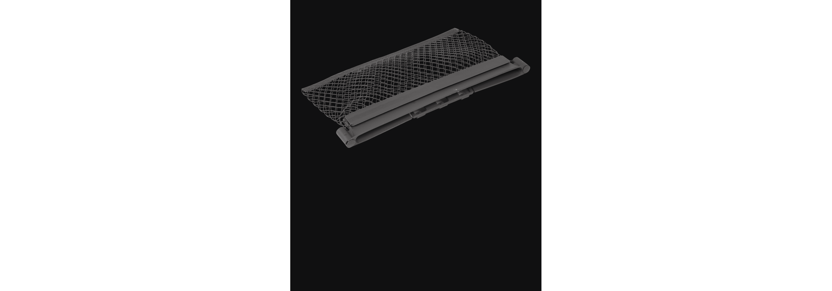 A small items bag isolated on a black background.