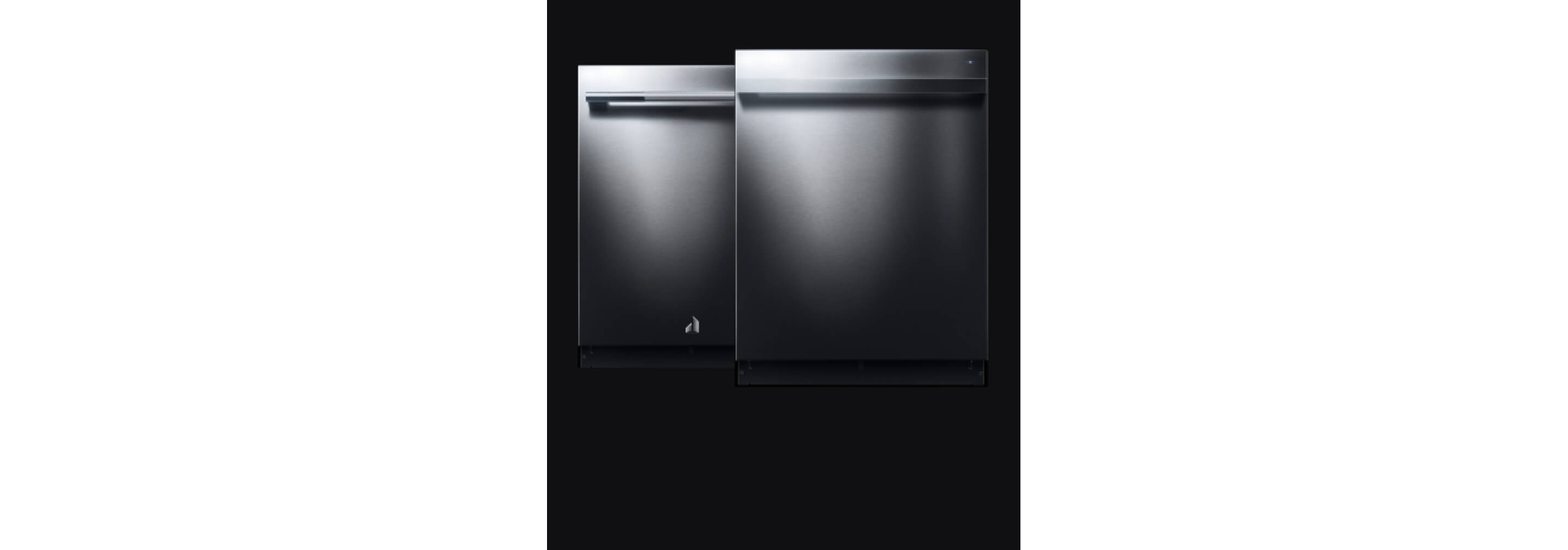 The front of a JennAir® dishwasher with a RISE™ Design panel kit and handle kit.