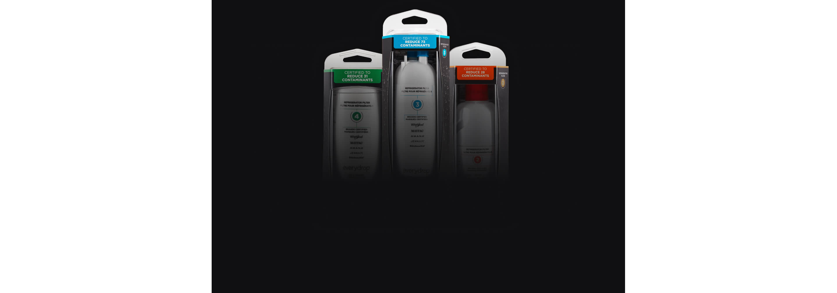A selection of Everydrop® filters.