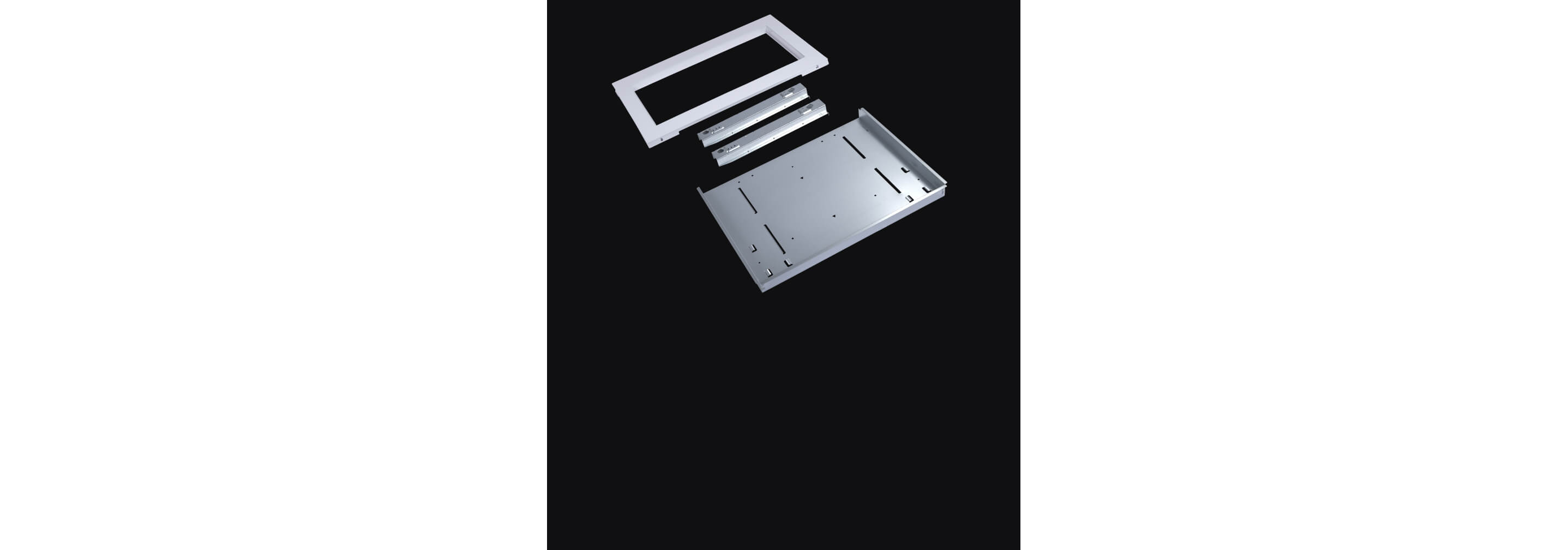 A trim kit isolated on a black background.