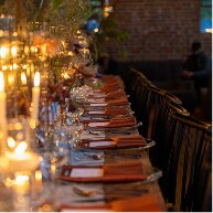 Place settings at the HQ Gallery Event Space