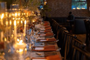 Place settings at the HQ Gallery Event Space