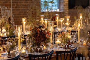 The tablescape at the HQ Gallery Event Space