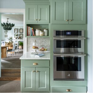 A JennAir® Microwave Combination Wall Oven installed in the home