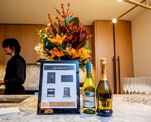 Product information displayed on the island in the BHS Model Home