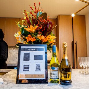 Product information displayed on the island in the BHS Model Home