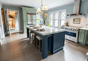 The kitchen in the Junior League Hartford Show House