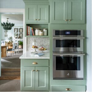 A JennAir® Microwave Combination Wall Oven installed in the home