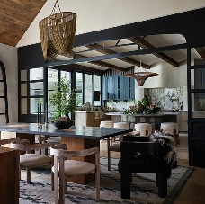 A dining room
