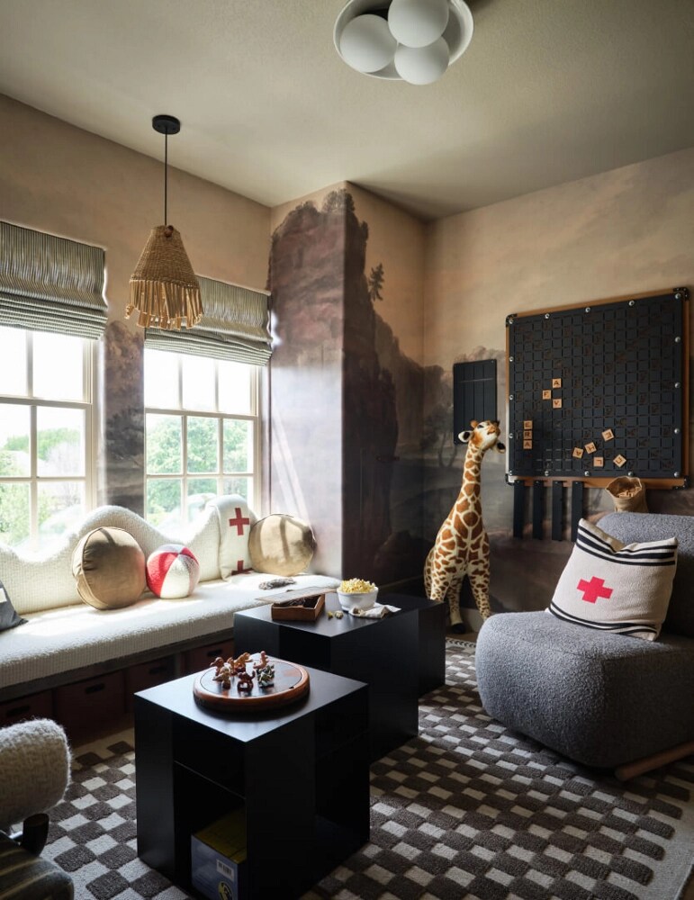 A whimsical teenager’s lounge