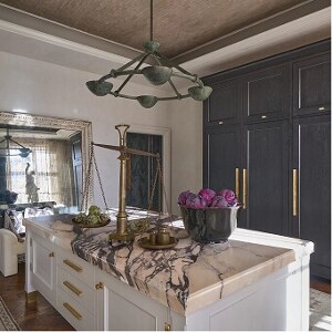 The island in the Kips Bay Dallas Show House kitchen