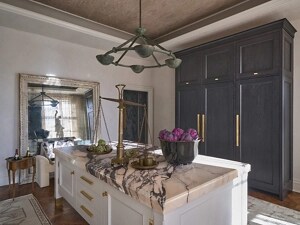 The island in the Kips Bay Dallas Show House kitchen