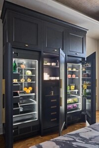Open JennAir® Column Refrigerators and Freezers in the kitchen 