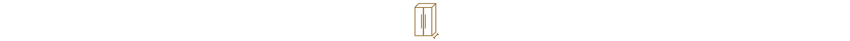An icon of a refrigerator showing the depth. 