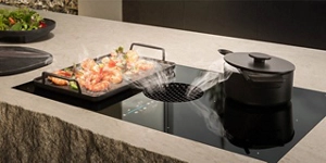 The induction downdraft cooktop.