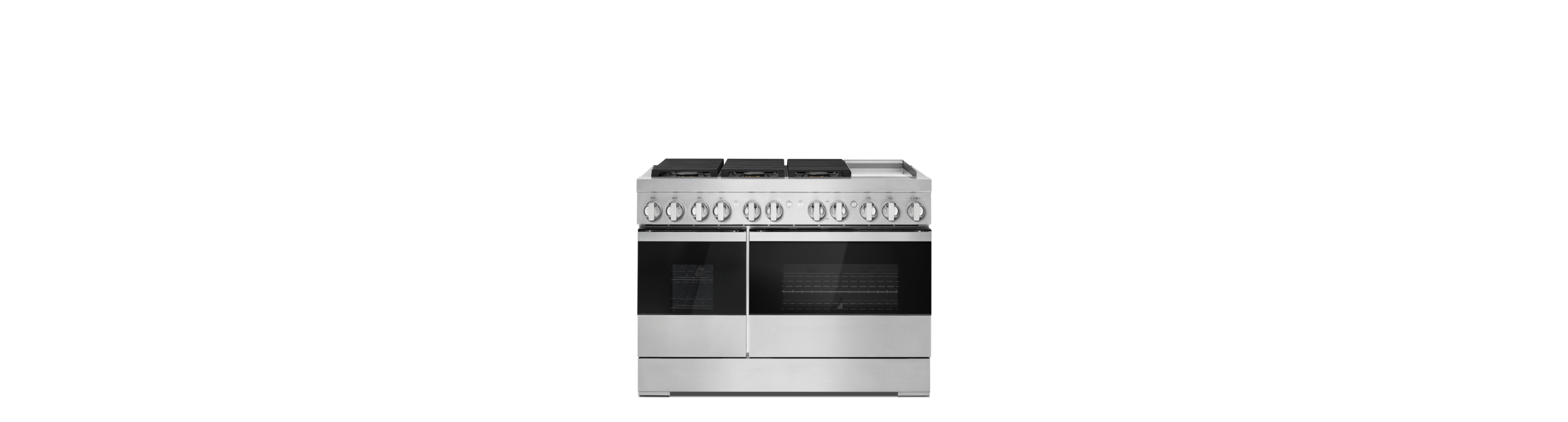 A JennAir 48" NOIR™ Dual-Fuel Range.