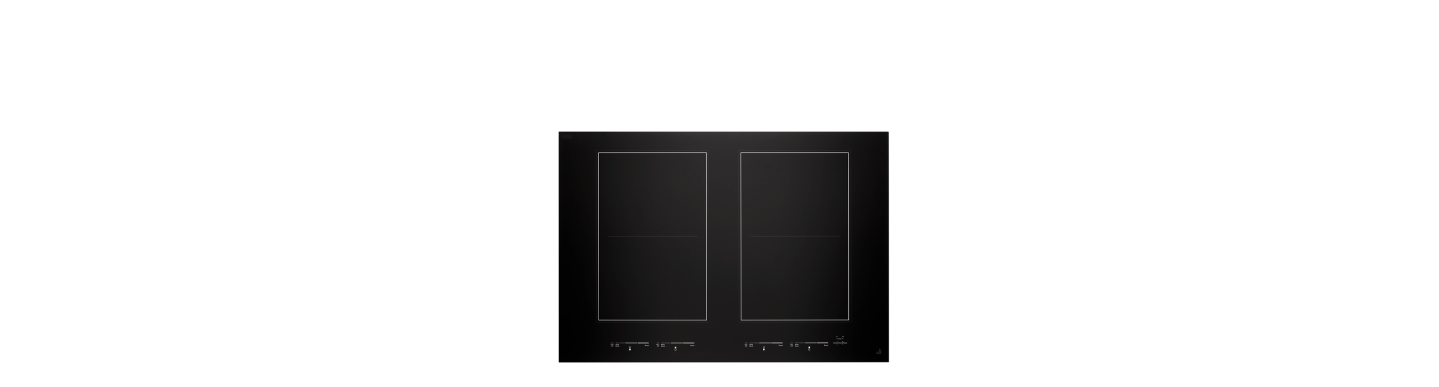 A JennAir® Oblivion Glass Induction Cooktop.