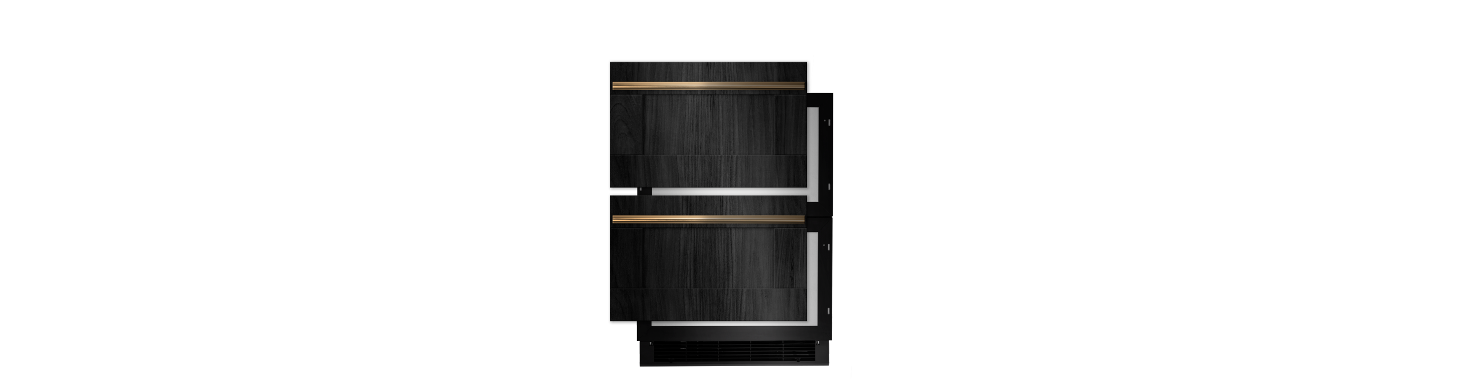 A JennAir® Panel-Ready Double Refrigerator Drawer.