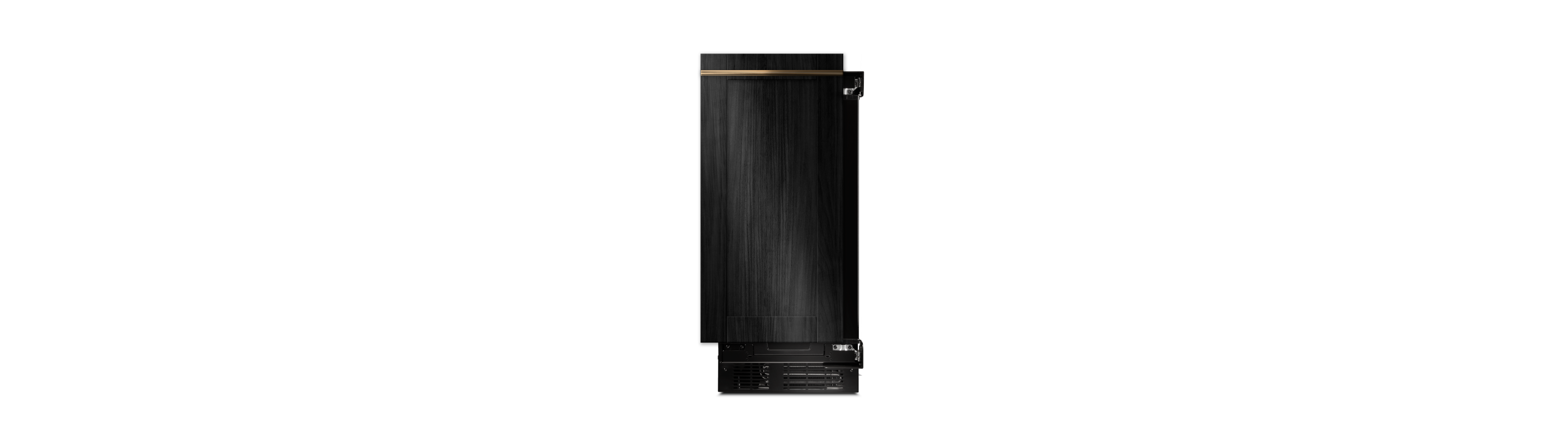 A JennAir® Panel-Ready Ice Machine.